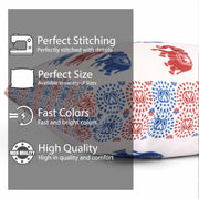 Both Side Block Print Elephant Cushion Cover Set of 5